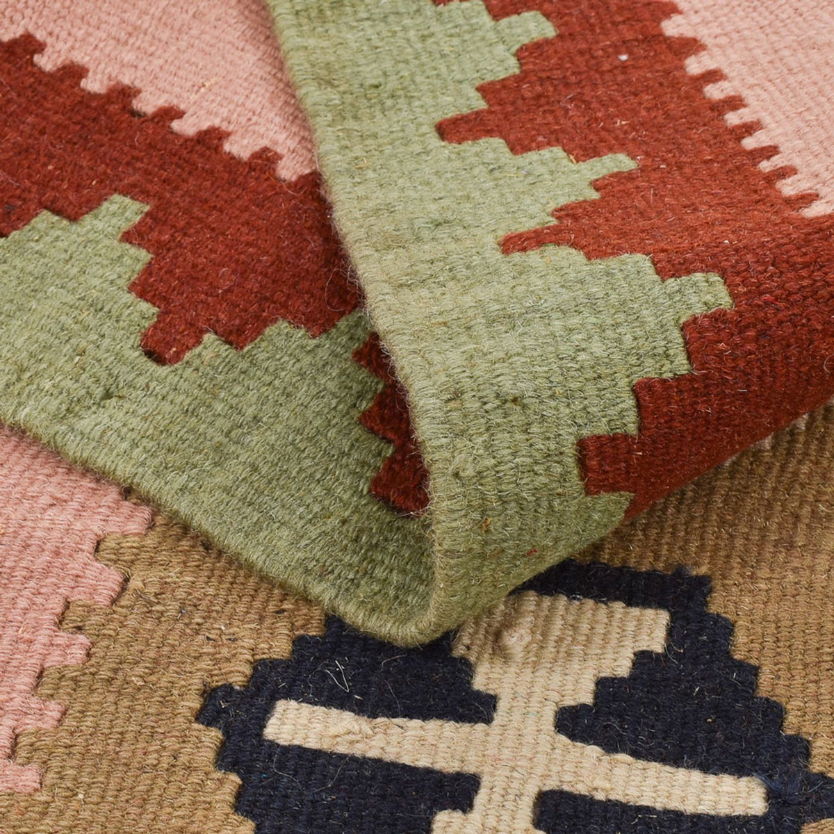 Dywan Kelim - Orientalny - 138 x 110 cm - wielokolorowy