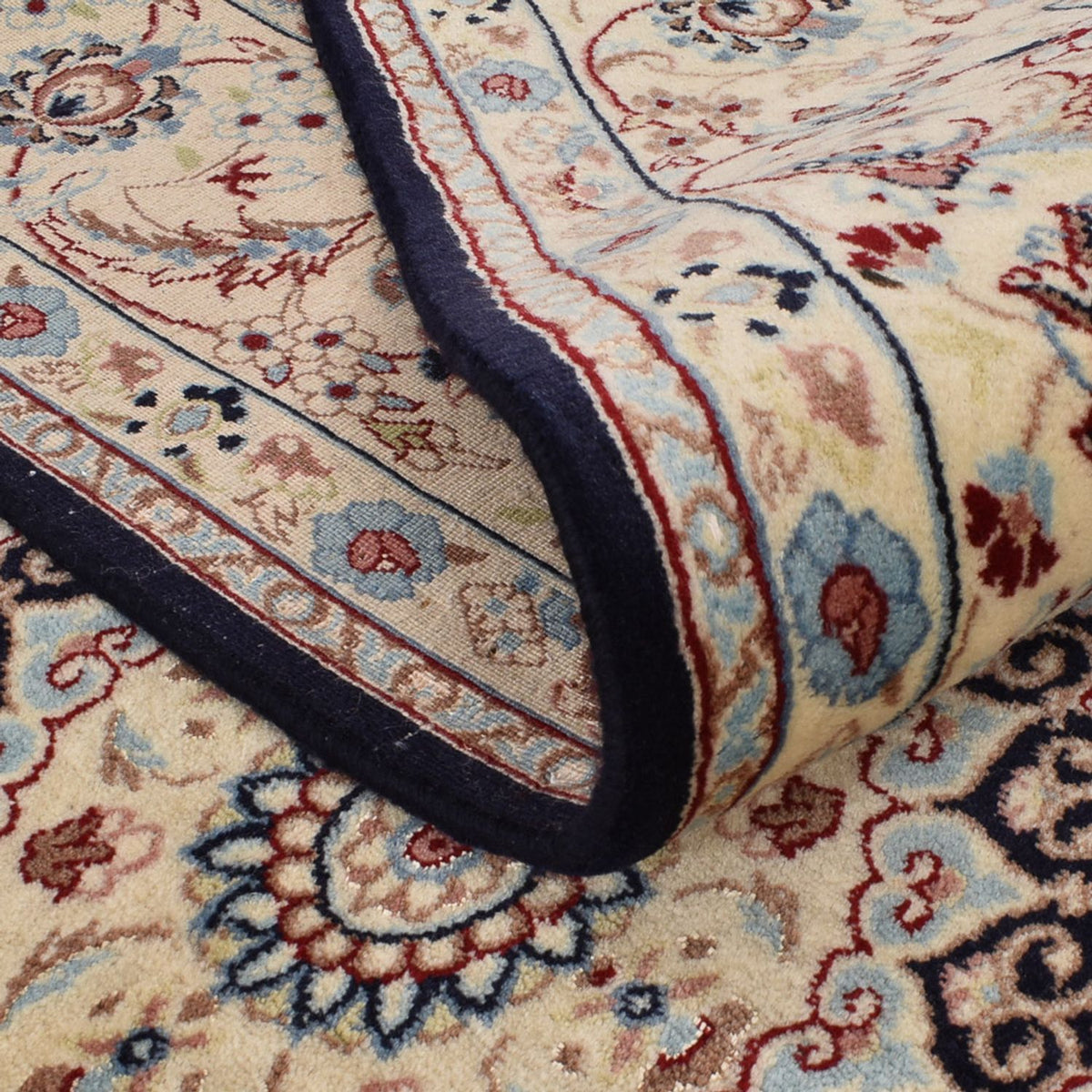 Dywan perski - Nain - Królewski - 317 x 200 cm - ciemnoniebieski