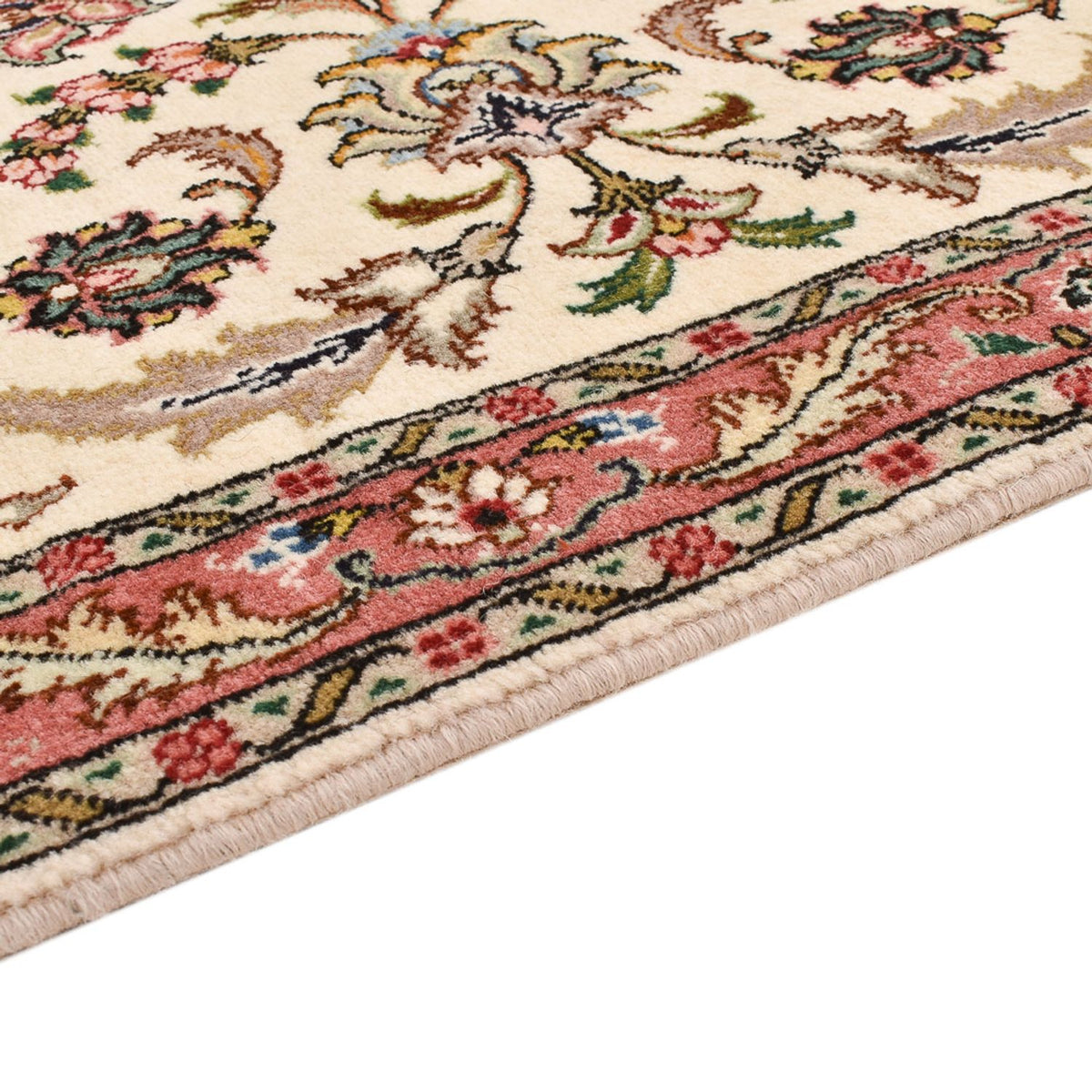 Biegacz Dywan perski - Tabriz - Premium - 302 x 72 cm - piaskowy