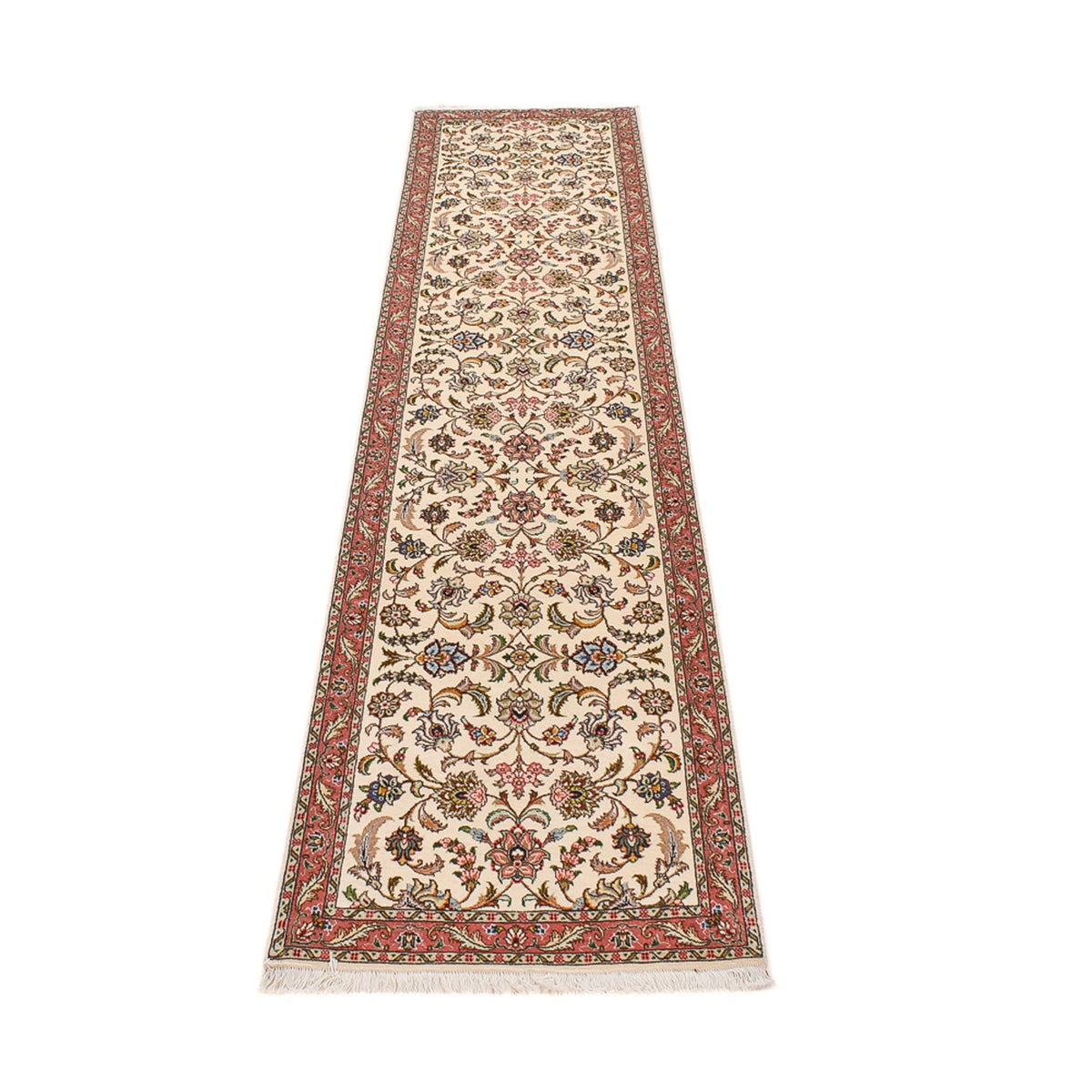 Biegacz Dywan perski - Tabriz - Premium - 302 x 72 cm - piaskowy