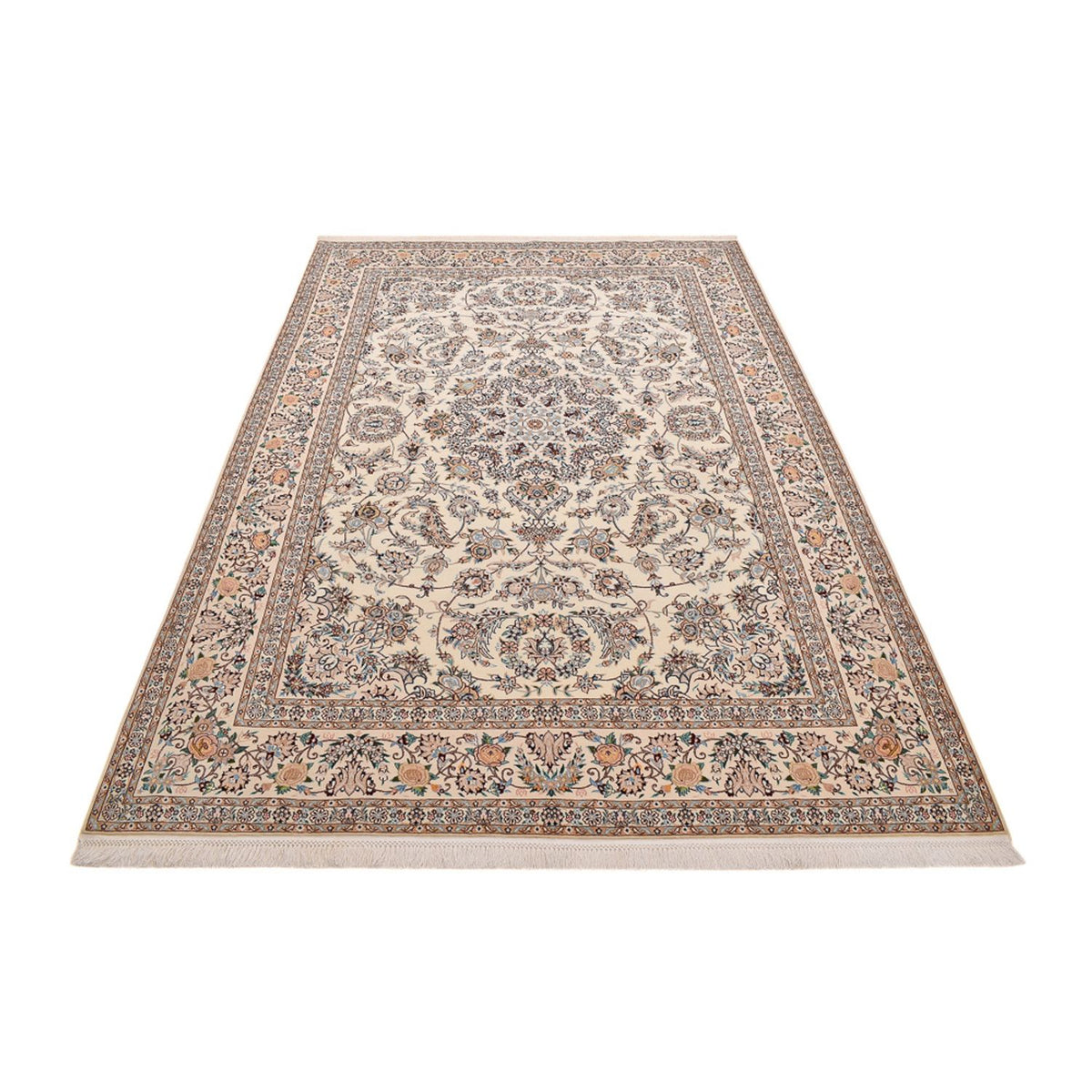 Dywan perski - Nain - Premium - 303 x 203 cm - kremowy