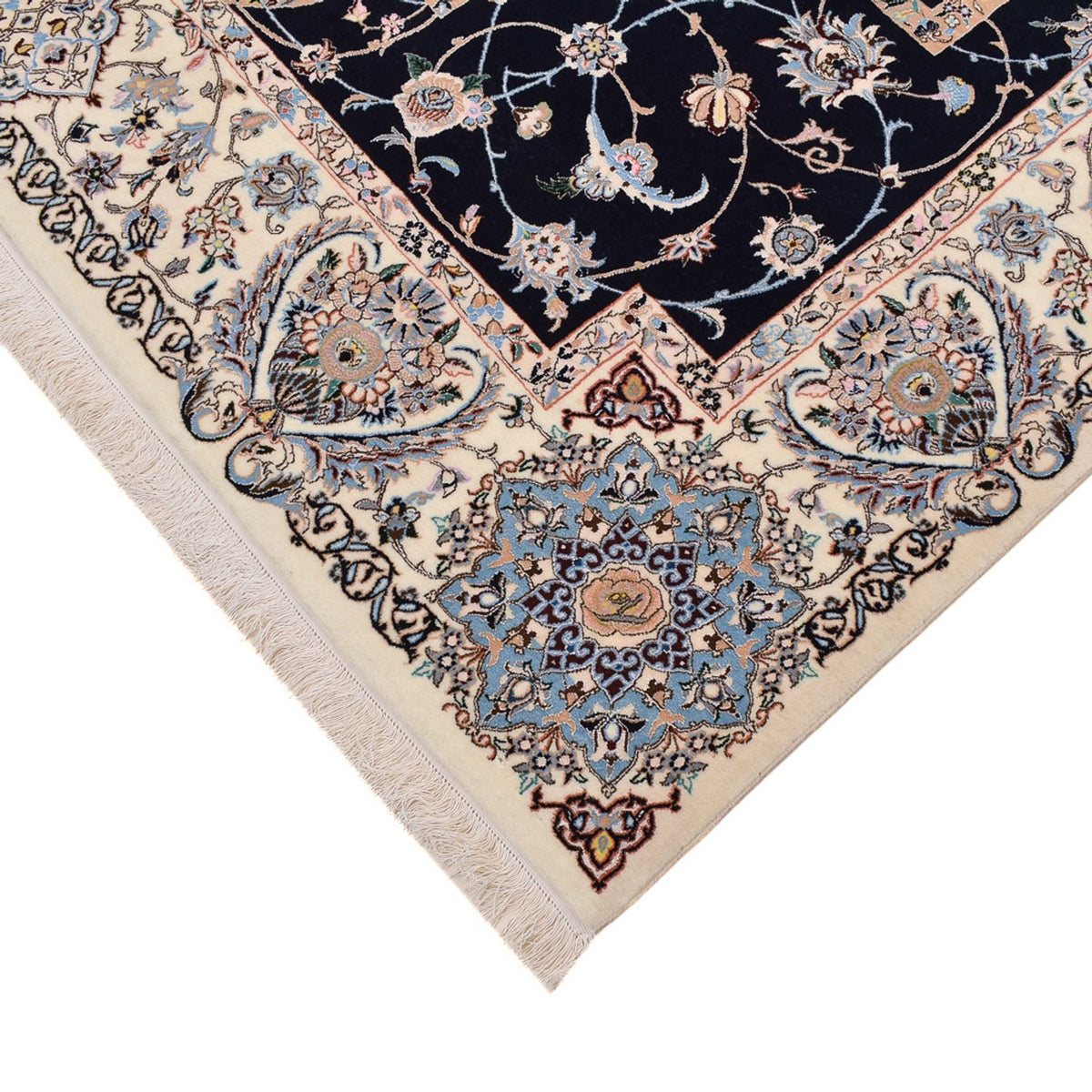 Dywan perski - Nain - Premium - 308 x 207 cm - ciemnoniebieski