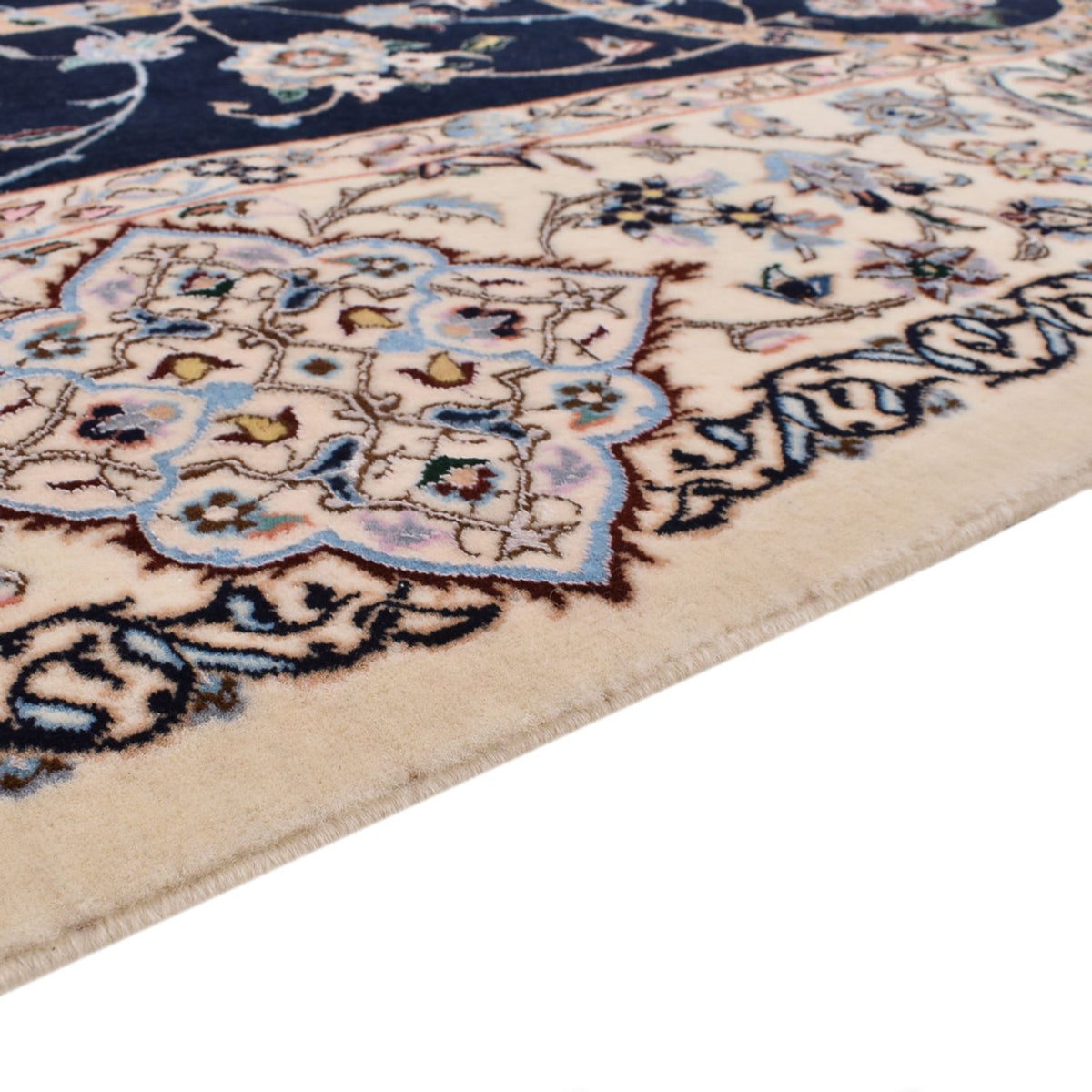 Dywan perski - Nain - Premium - 308 x 207 cm - ciemnoniebieski