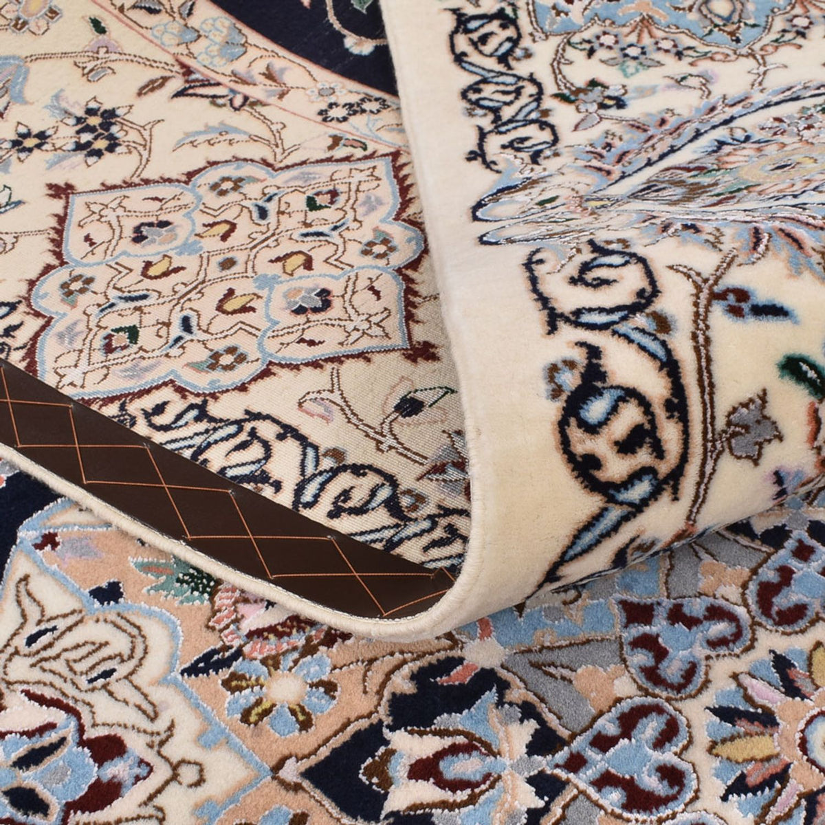 Dywan perski - Nain - Premium - 308 x 207 cm - ciemnoniebieski