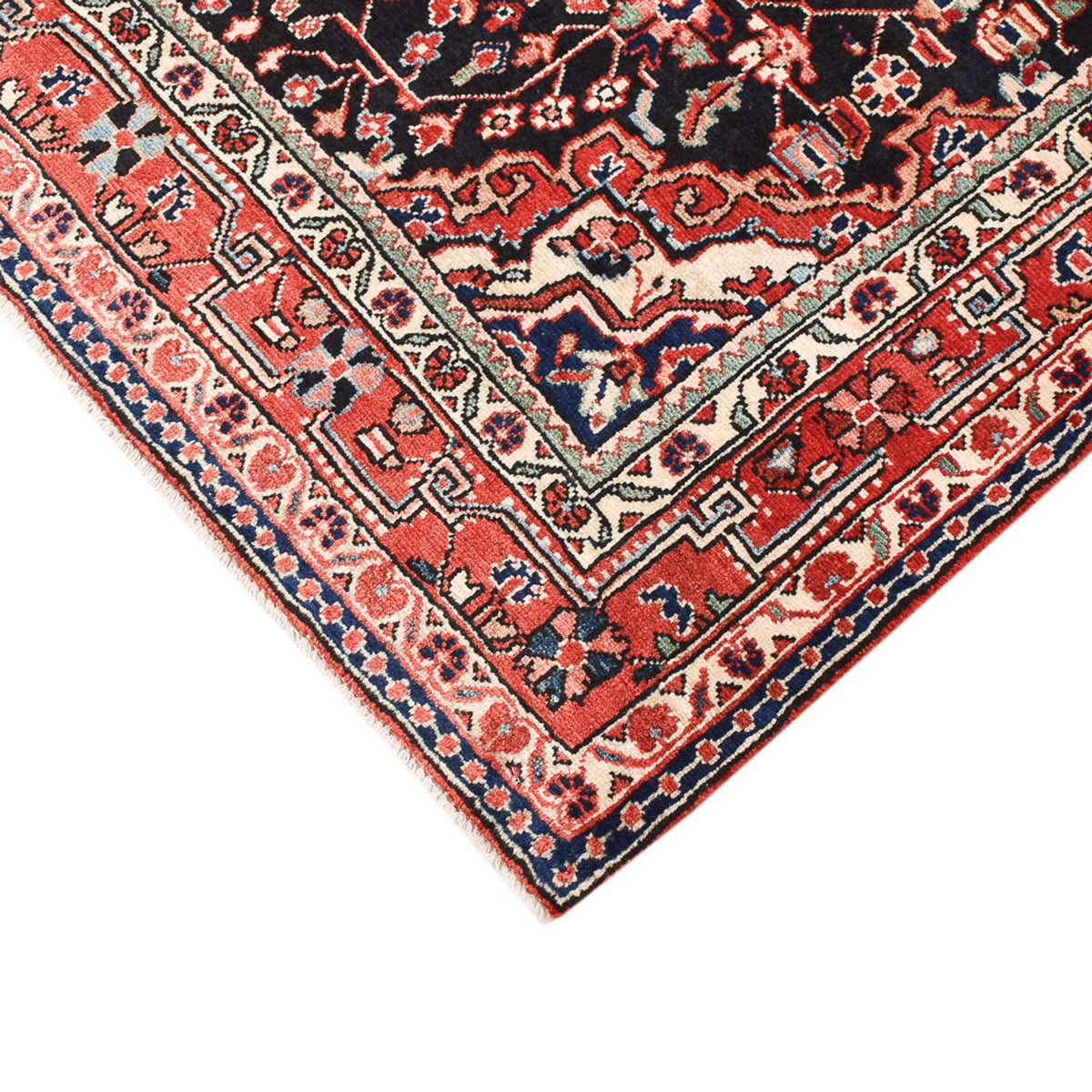 Perski dywan - Nomadyczny - 160 x 111 cm - ciemnoniebieski