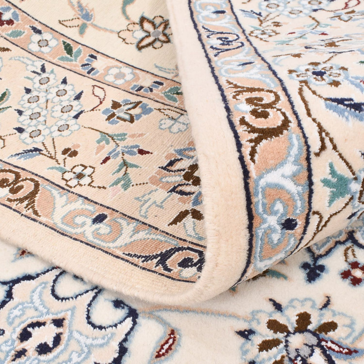 Dywan perski - Nain - Królewski - 245 x 158 cm - kremowy