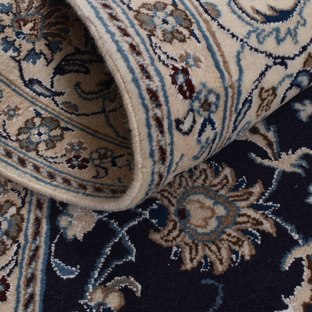 Dywan perski - Nain - 300 x 195 cm - ciemnoniebieski