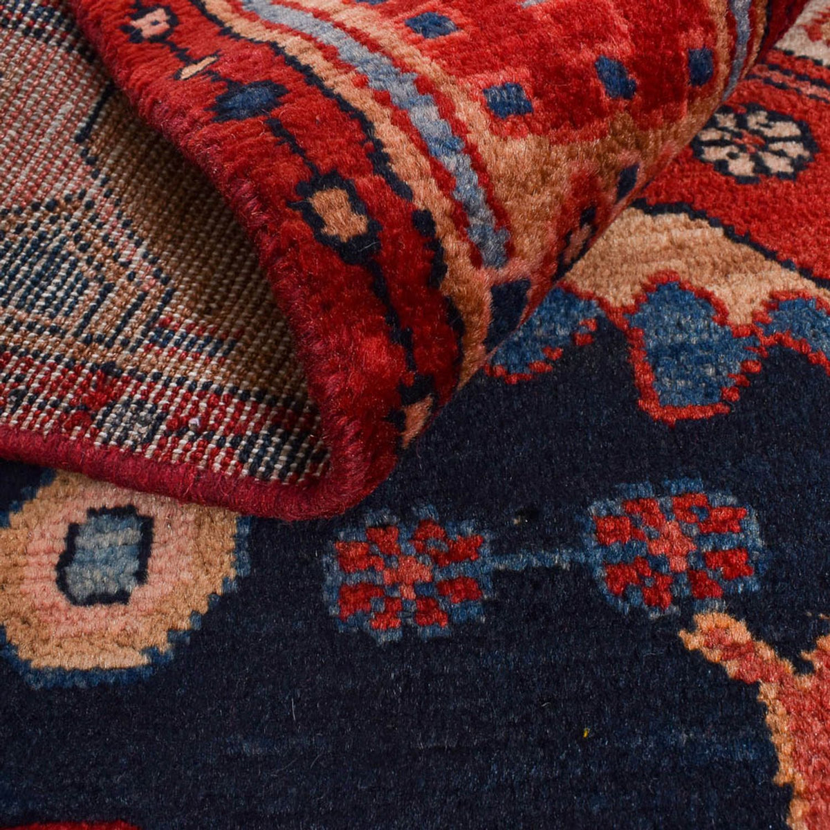 Perski dywan - Nomadyczny - 191 x 118 cm - ciemnoniebieski