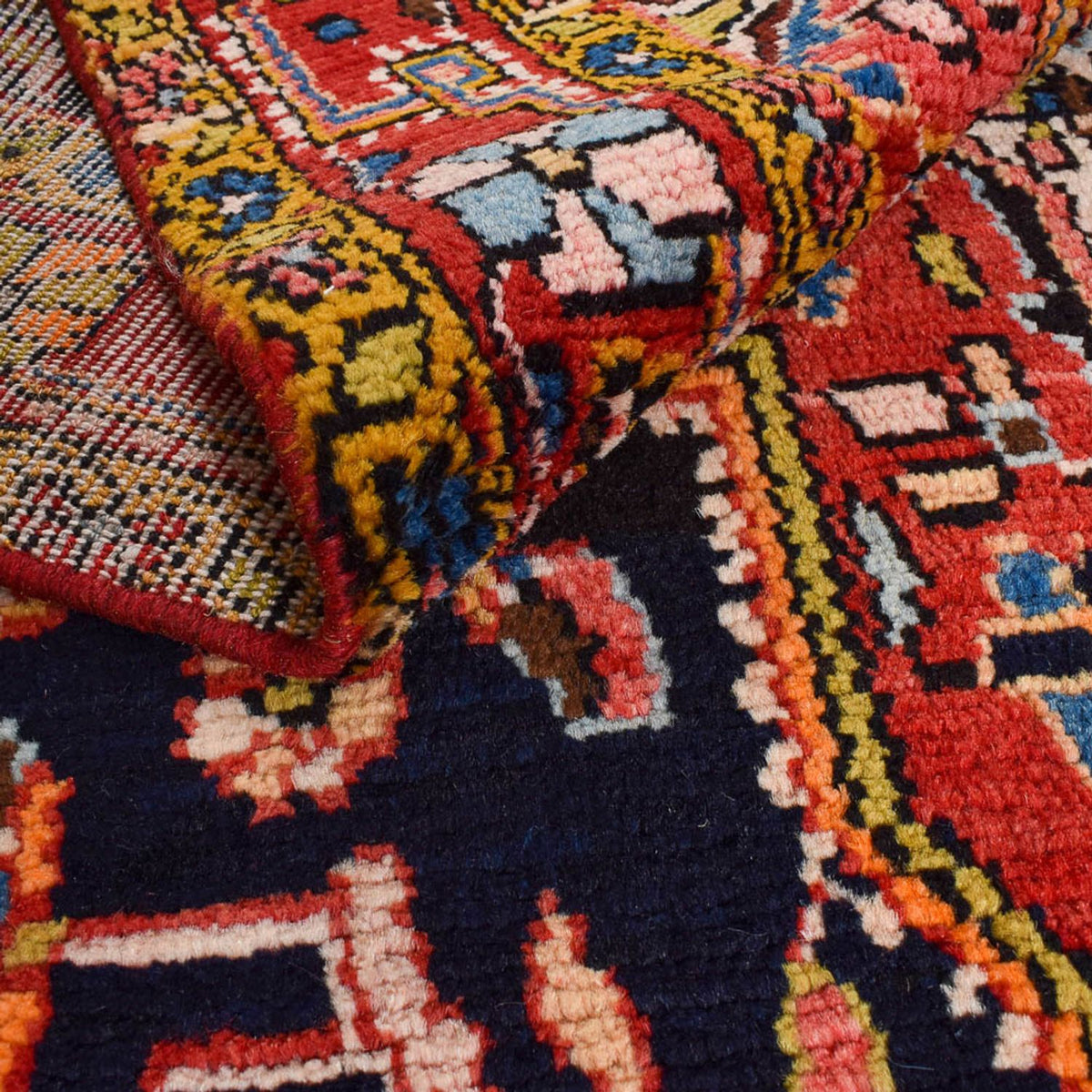 Perski dywan - Nomadyczny - 226 x 135 cm - ciemnoniebieski