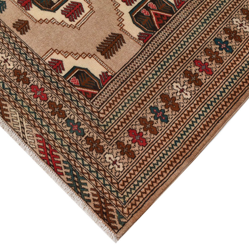 Dywan turkmeński - 199 x 143 cm - wielokolorowy