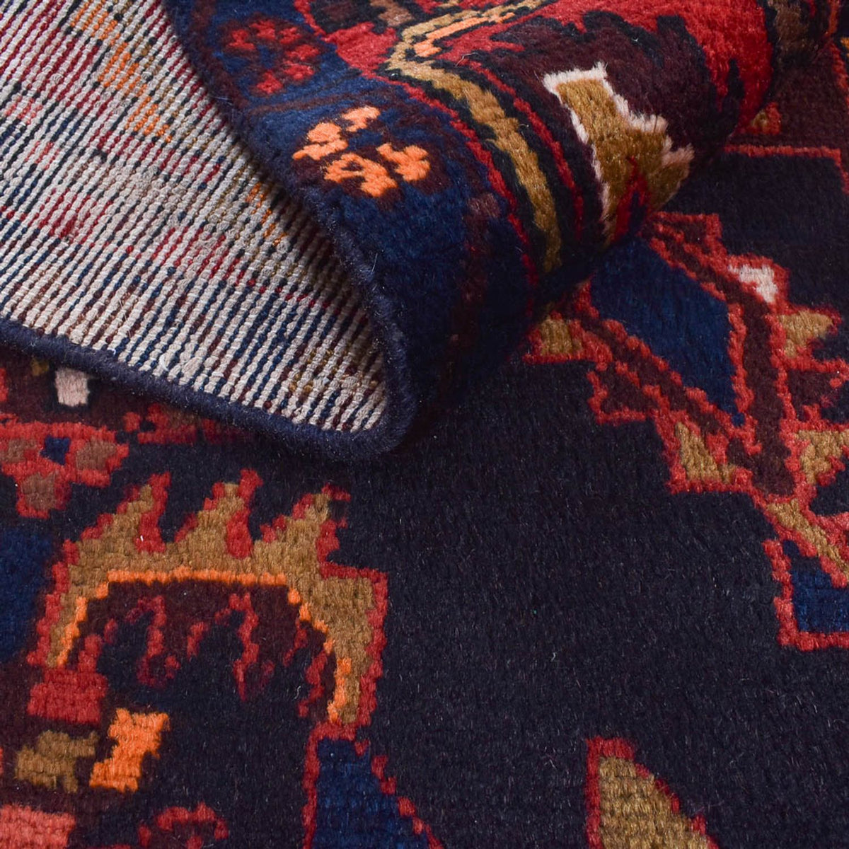 Perski dywan - Nomadyczny - 207 x 130 cm - ciemnoniebieski