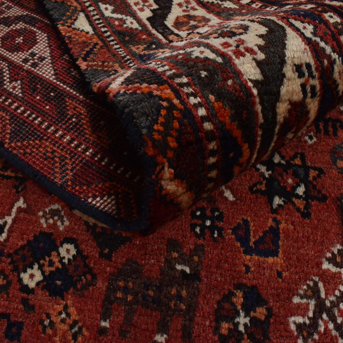 Perski dywan - Nomadyczny - 281 x 178 cm - czerwony