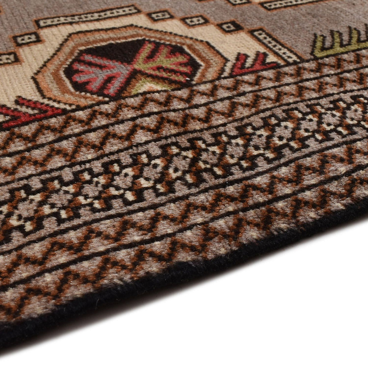 Dywan turkmeński - 188 x 127 cm - wielokolorowy