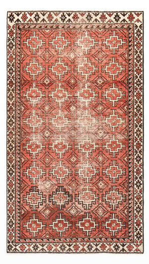 Biegacz Dywan Vintage - 194 x 108 cm - czerwony