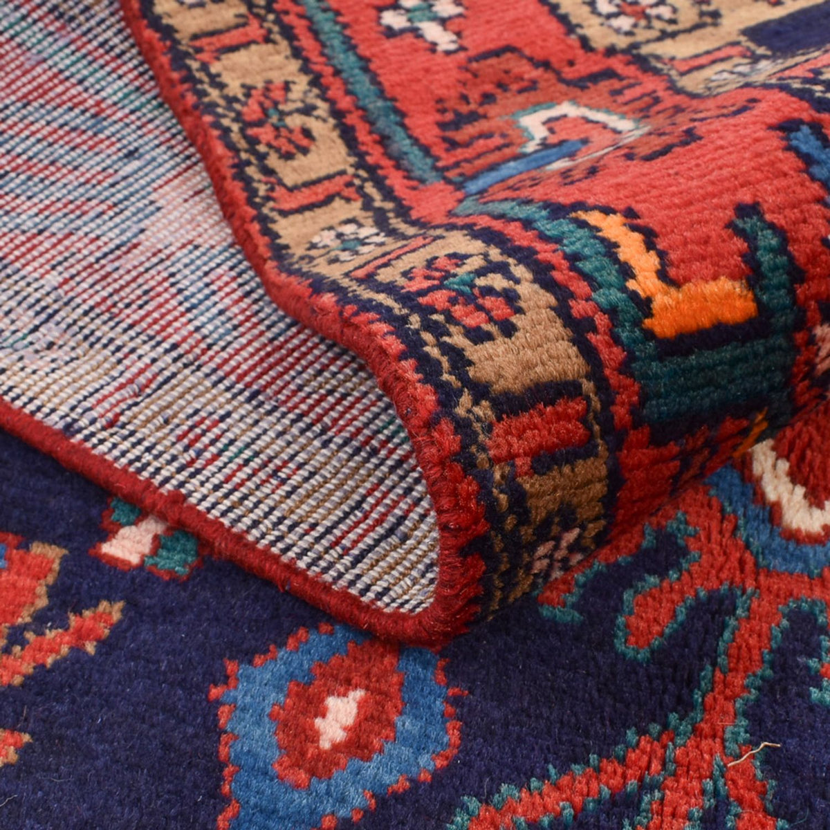 Perski dywan - Nomadyczny - 250 x 142 cm - ciemnoniebieski