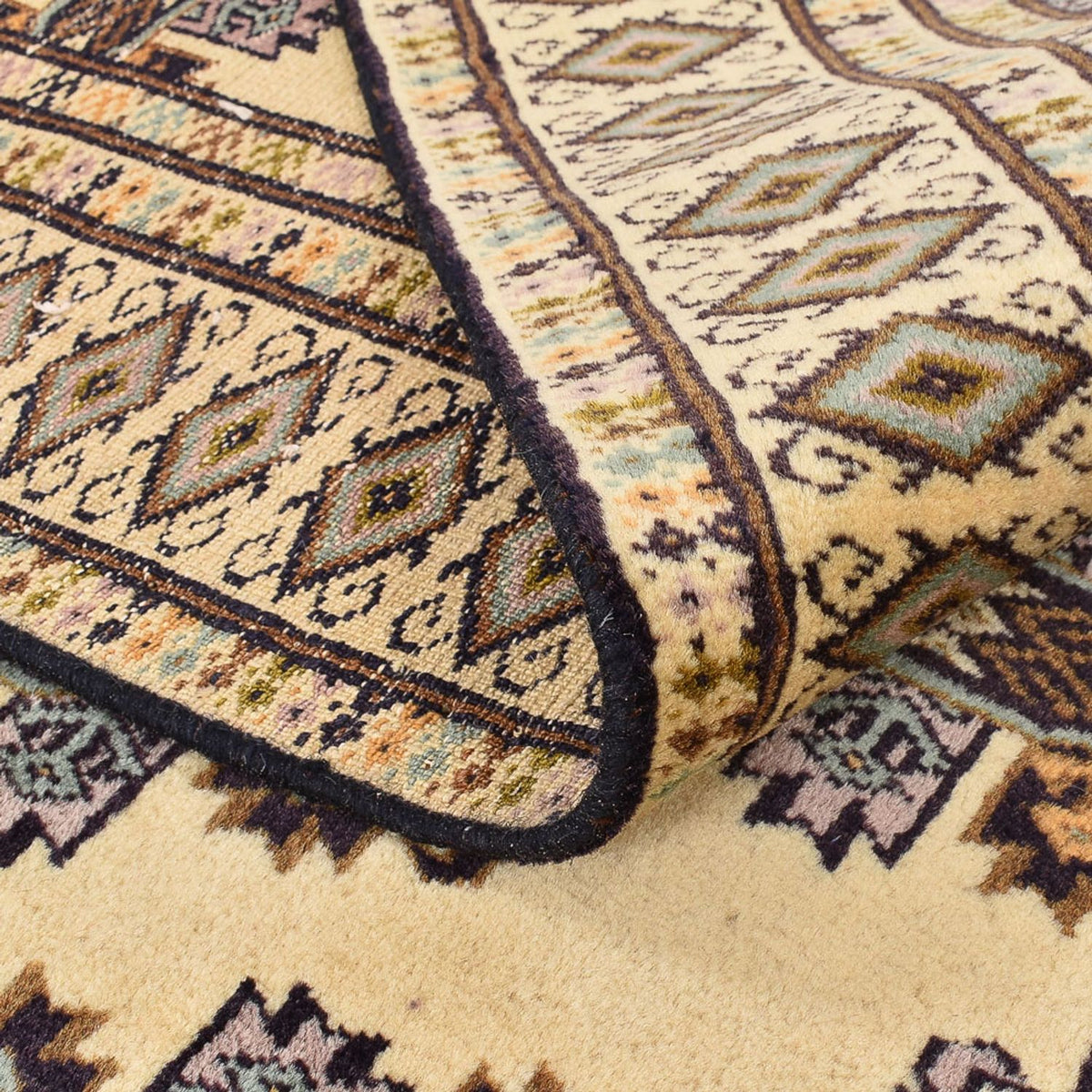 Dywan turkmeński - 192 x 119 cm - piaskowy