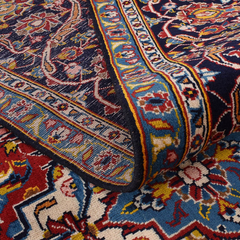 Dywan perski - Keshan - 381 x 292 cm - ciemnoniebieski