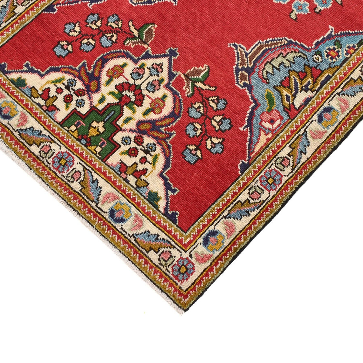 Biegacz Dywan perski - Tabriz - 343 x 80 cm - czerwony