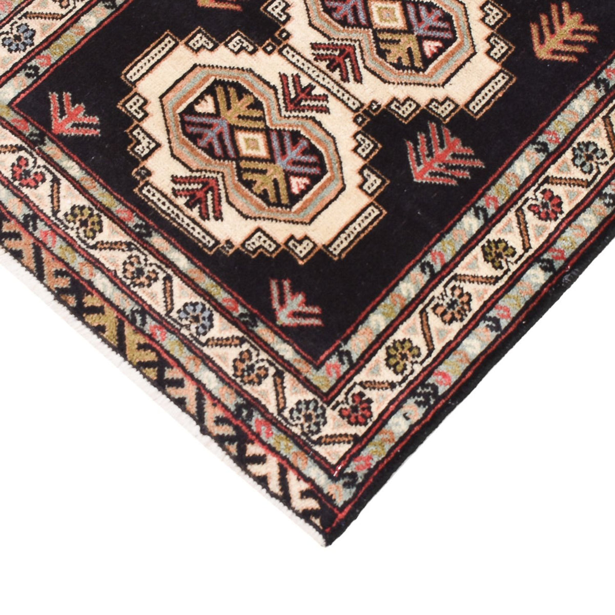 Biegacz Dywan turkmeński - 187 x 63 cm - ciemnoniebieski