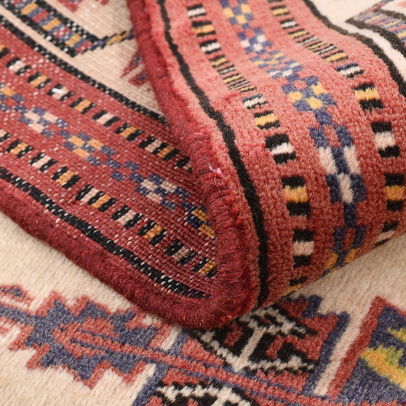 Dywan turkmeński - 120 x 92 cm - jasna czerwień