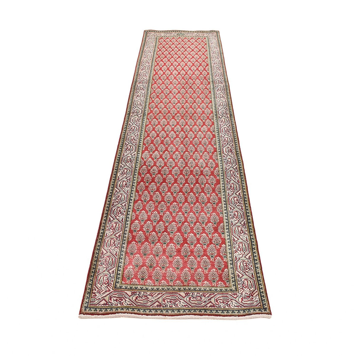 Biegacz Dywan perski - Tabriz - 340 x 83 cm - czerwony