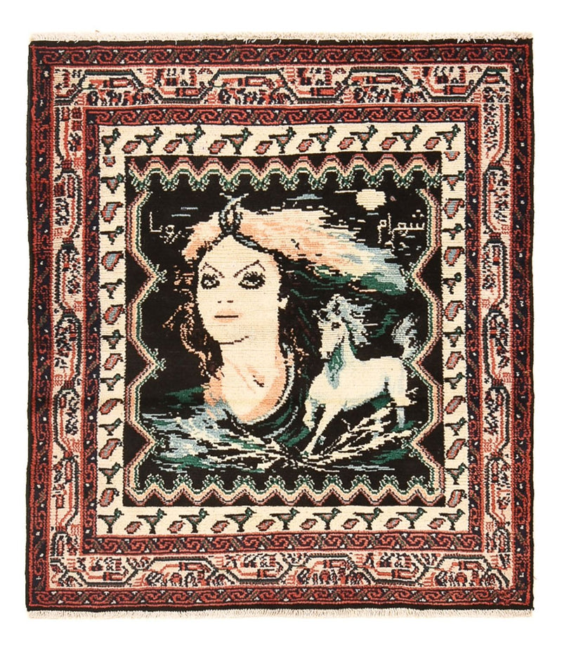 Perski dywan - Nomadyczny kwadratowy  - 118 x 101 cm - wielokolorowy