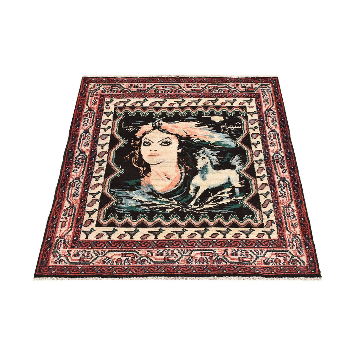 Perski dywan - Nomadyczny kwadratowy  - 118 x 101 cm - wielokolorowy