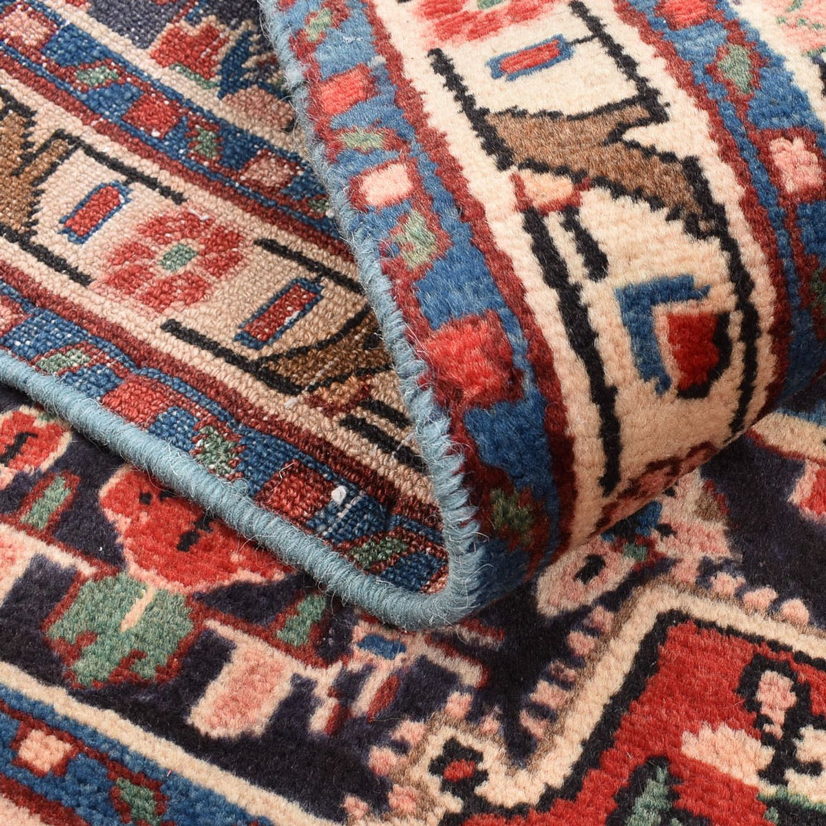 Perski dywan - Nomadyczny - 96 x 65 cm - ciemnoniebieski