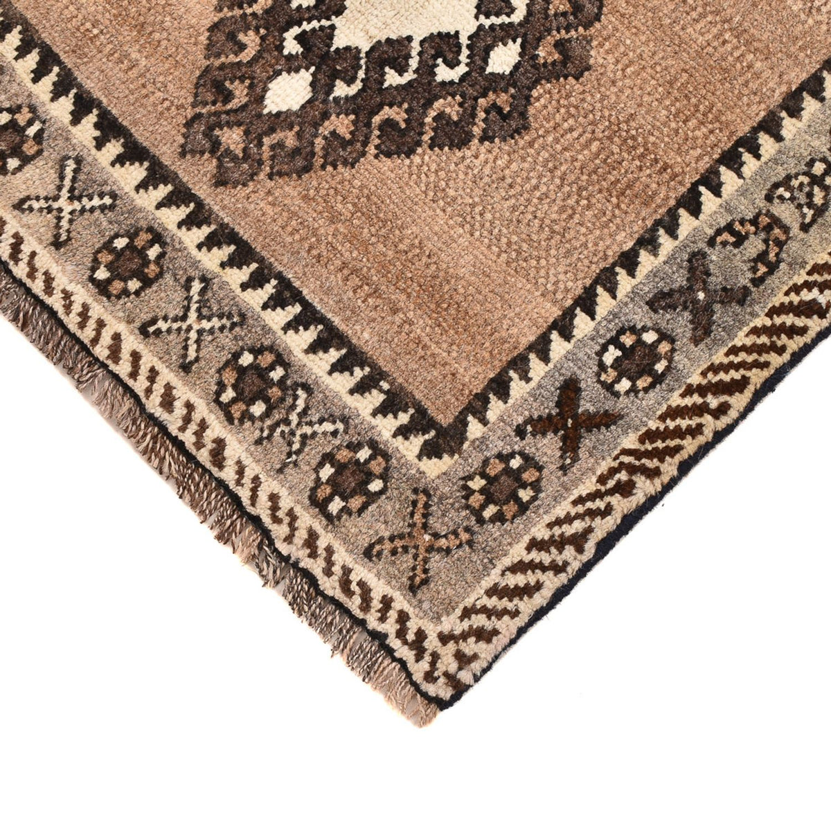 Perski dywan - Nomadyczny - 56 x 53 cm - jasny beż