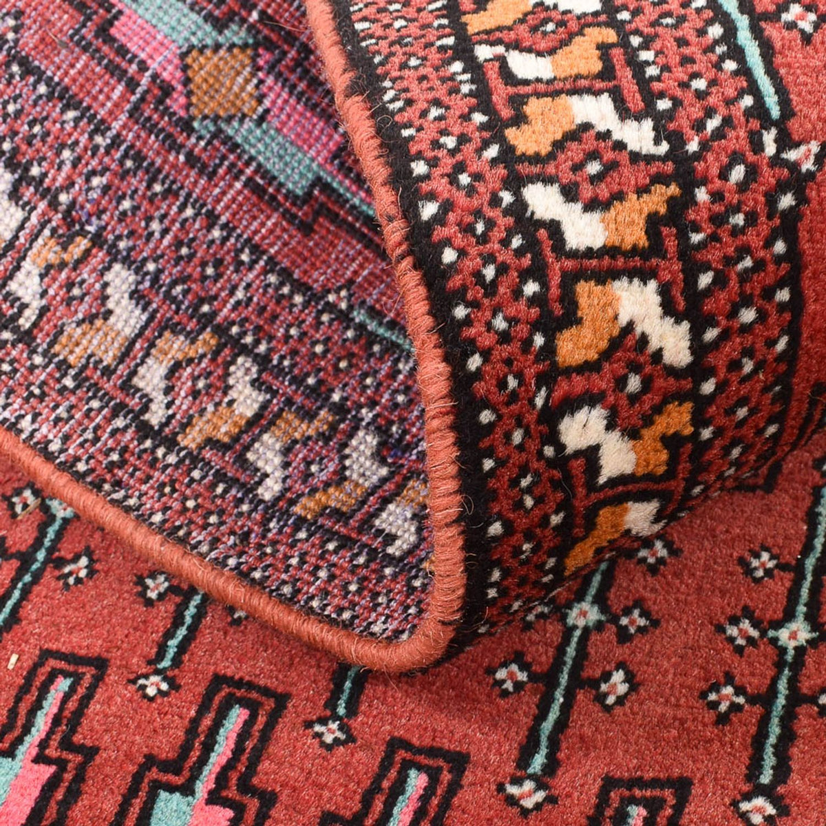 Dywan turkmeński - 129 x 71 cm - czerwony