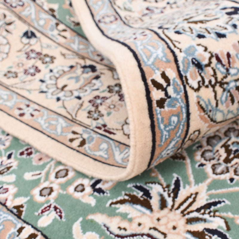 Dywan perski - Nain - Królewski kwadratowy  - 152 x 149 cm - jasnozielony