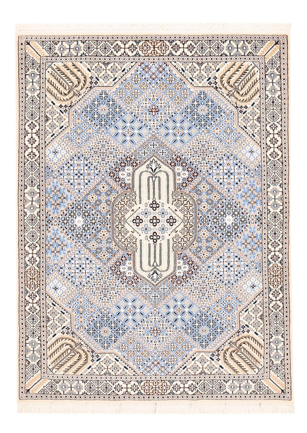 Dywan perski - Nain - Królewski - 195 x 137 cm - jasnoniebieski