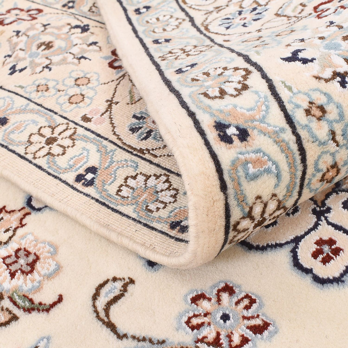 Dywan perski - Nain - Królewski - 196 x 130 cm - kremowy