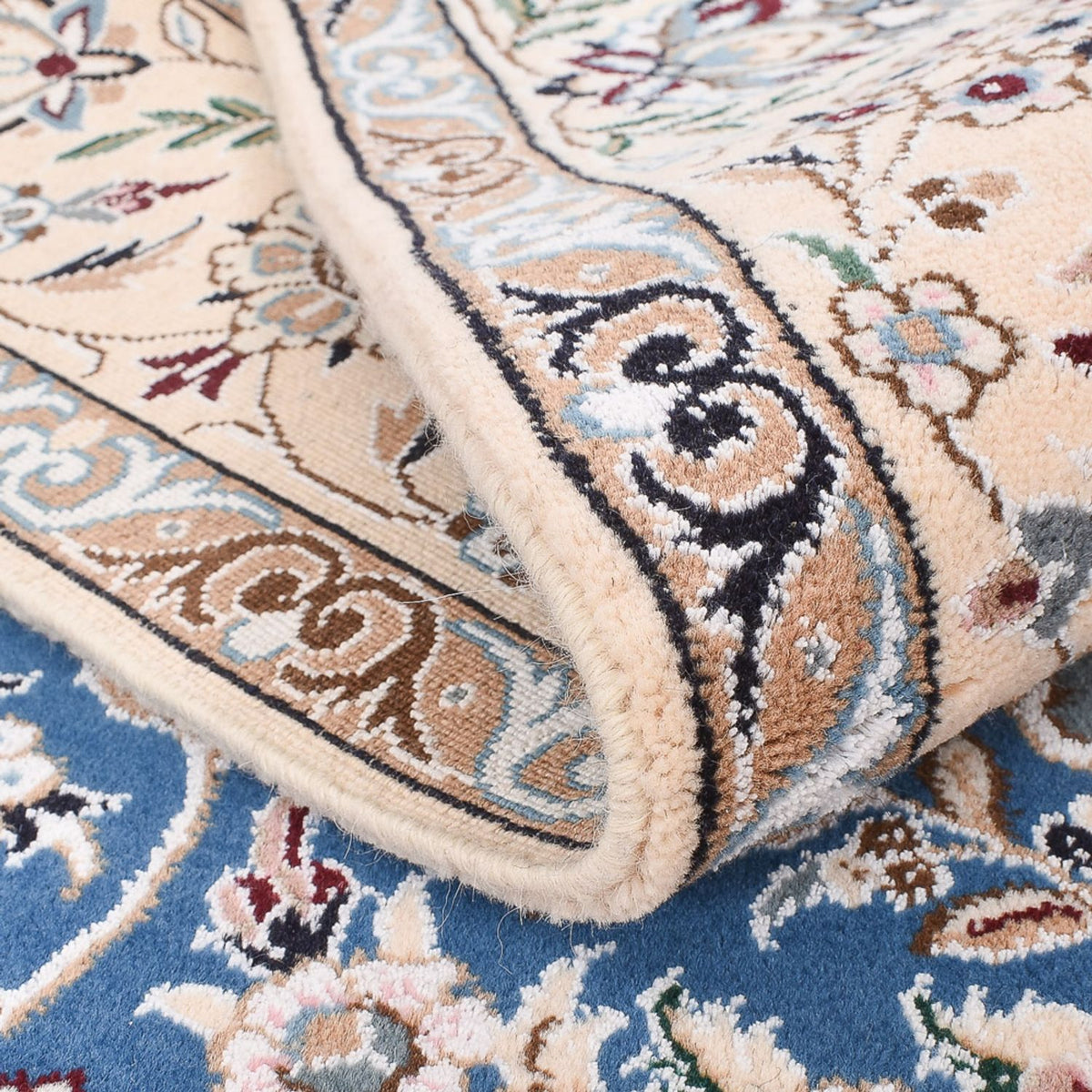 Dywan perski - Nain - Królewski - 201 x 155 cm - niebieski