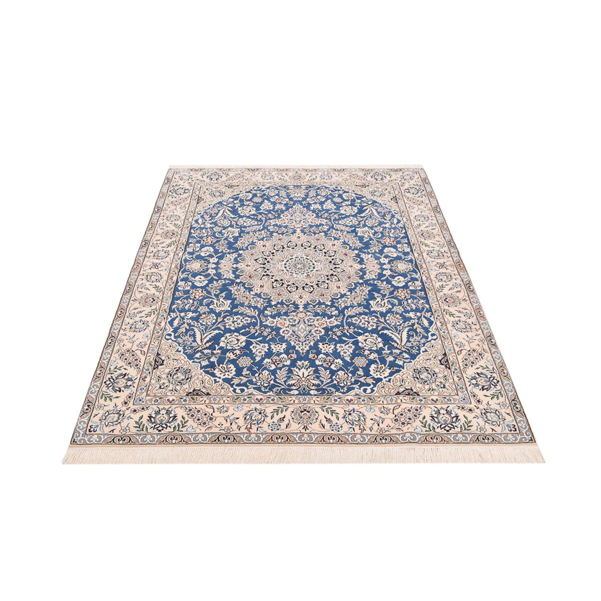 Dywan perski - Nain - Królewski - 201 x 155 cm - niebieski
