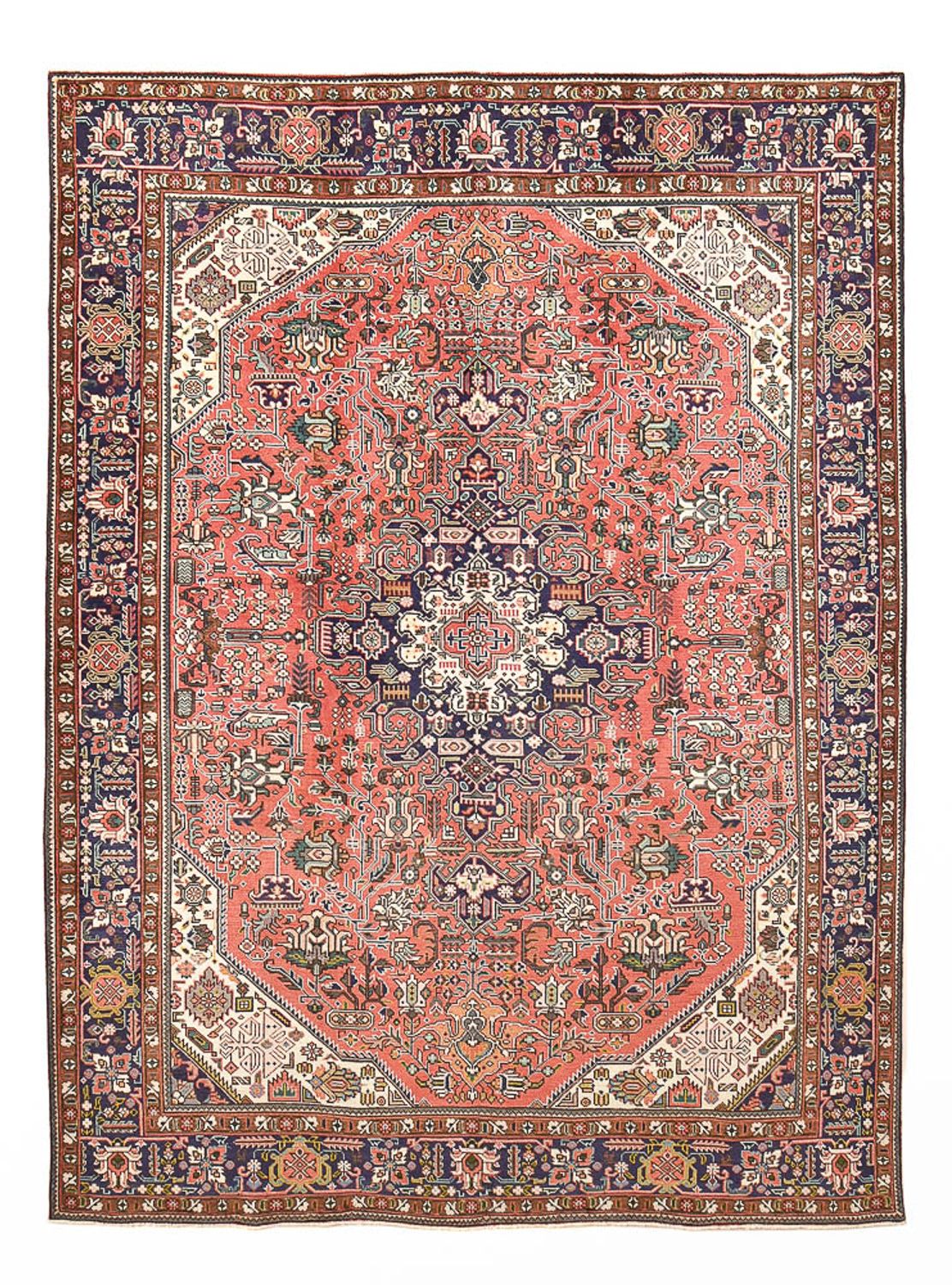 Dywan perski - Tabriz - 335 x 247 cm - jasna czerwień