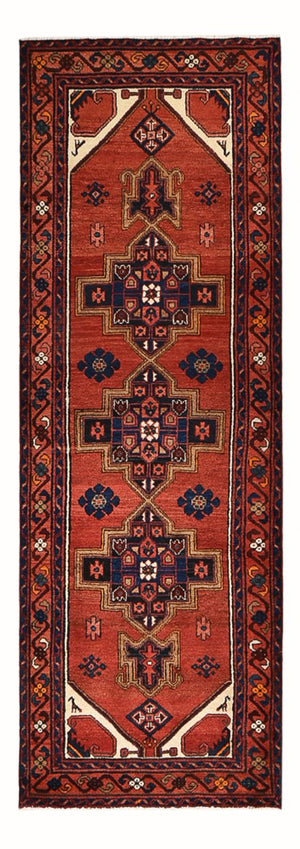 Biegacz Dywan perski - Bijar - 300 x 102 cm - czerwony