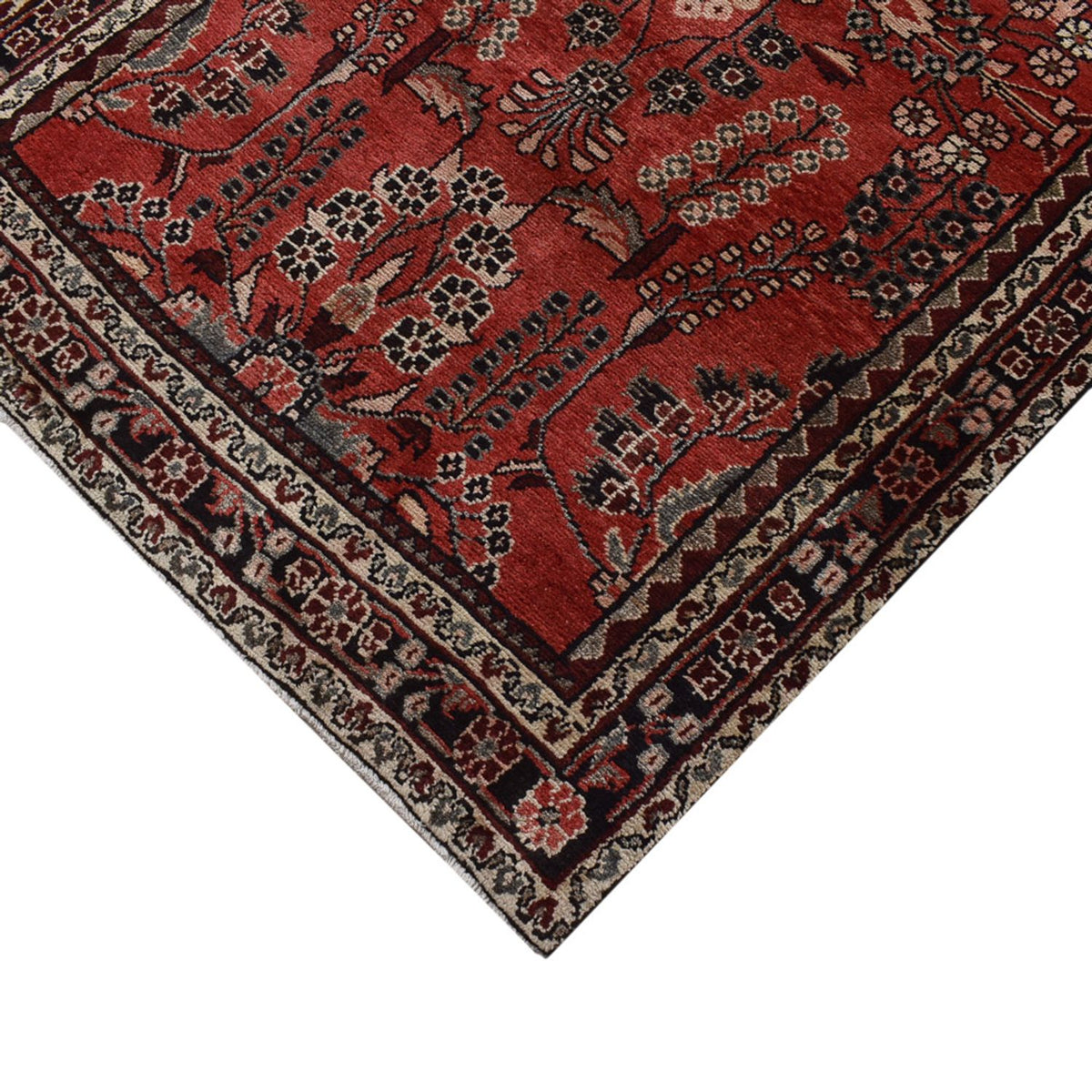 Biegacz Dywan perski - Tabriz - 398 x 110 cm - czerwony