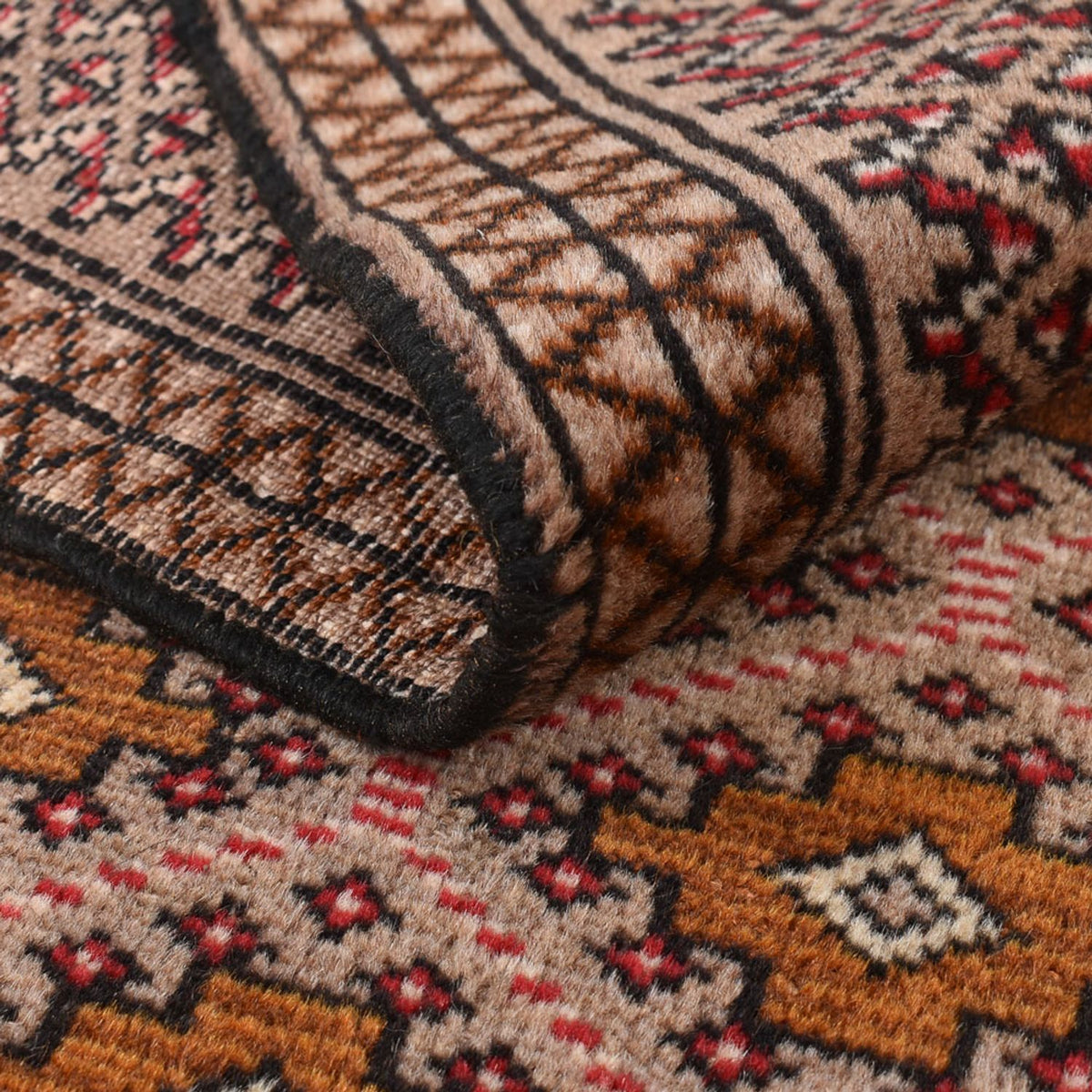 Dywan turkmeński - 132 x 97 cm - jasna czerwień