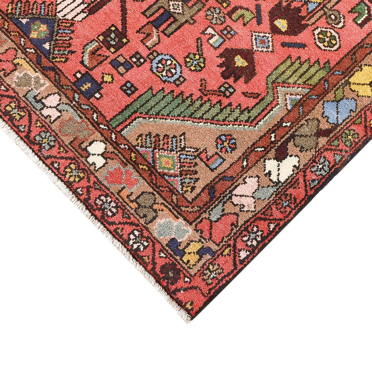 Perski dywan - Nomadyczny - 155 x 104 cm - jasna czerwień