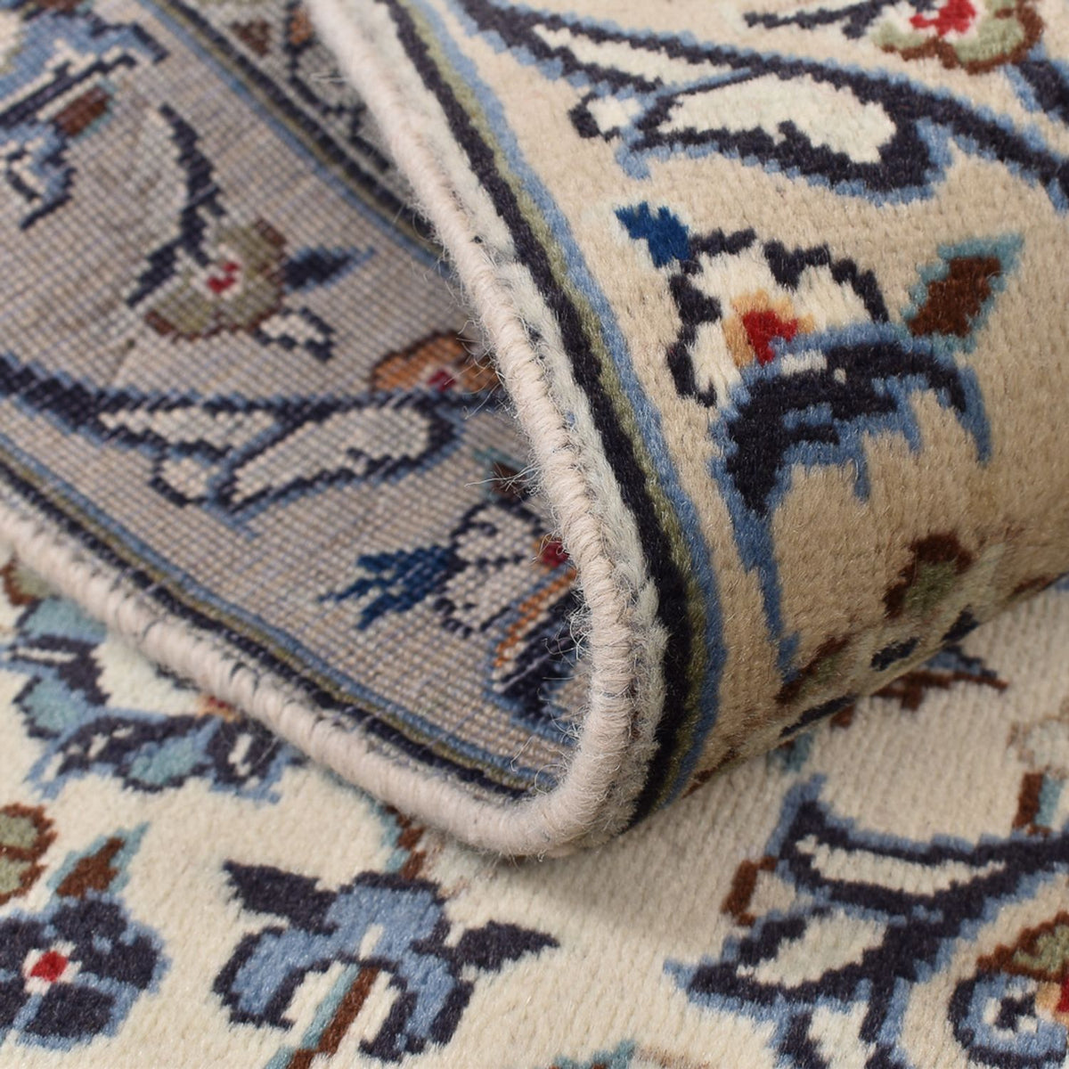 Dywan perski - Keshan - 140 x 92 cm - jasnoszary