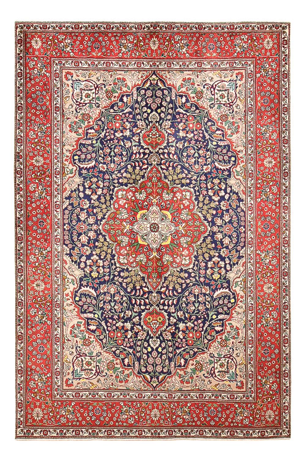 Dywan perski - Tabriz - 300 x 202 cm - ciemnoniebieski