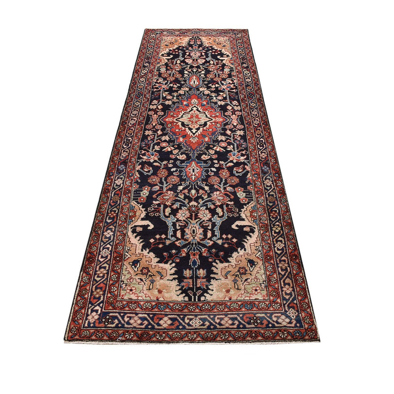 Biegacz Perski dywan - Nomadyczny - 322 x 102 cm - ciemnoniebieski