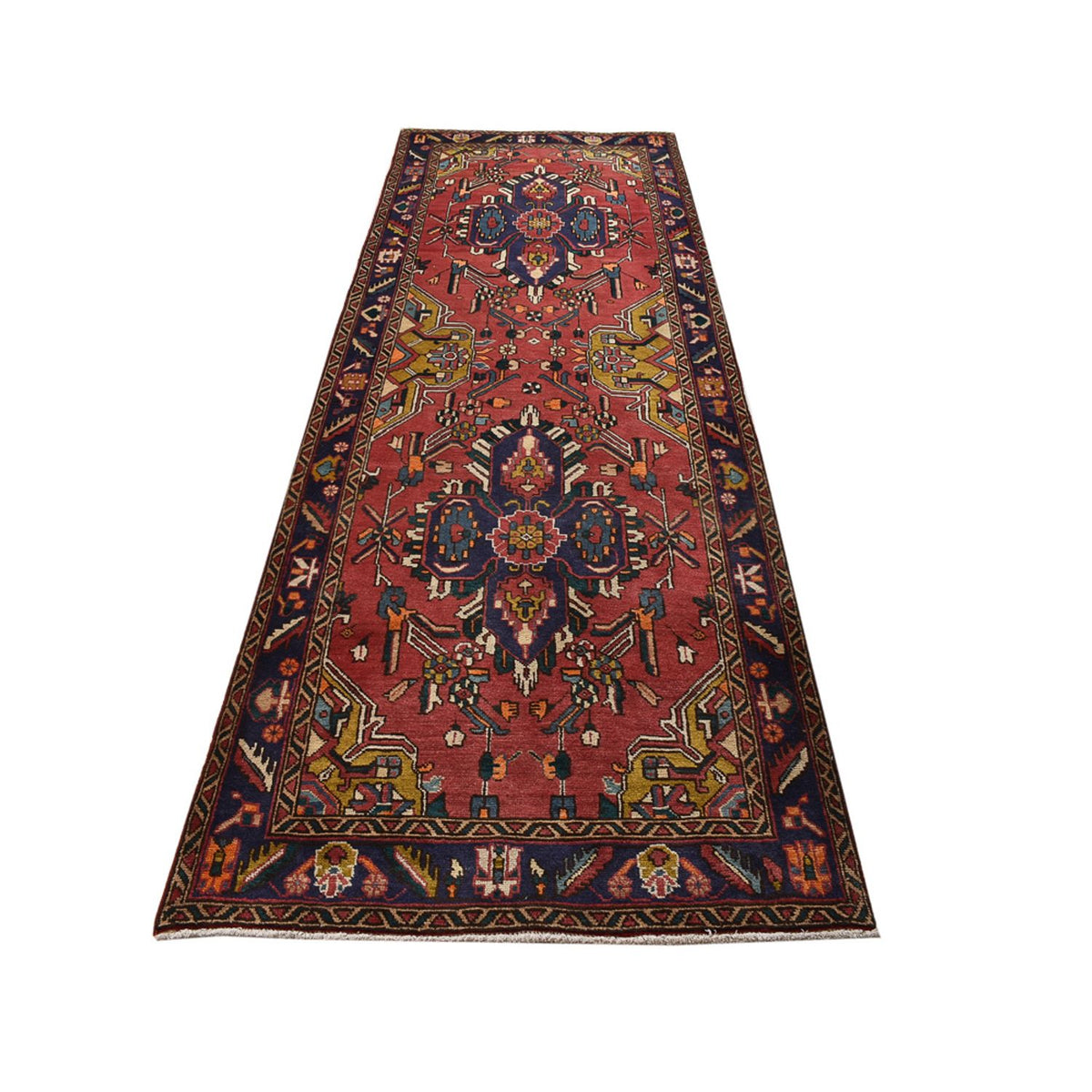 Biegacz Dywan perski - Tabriz - 338 x 112 cm - czerwony