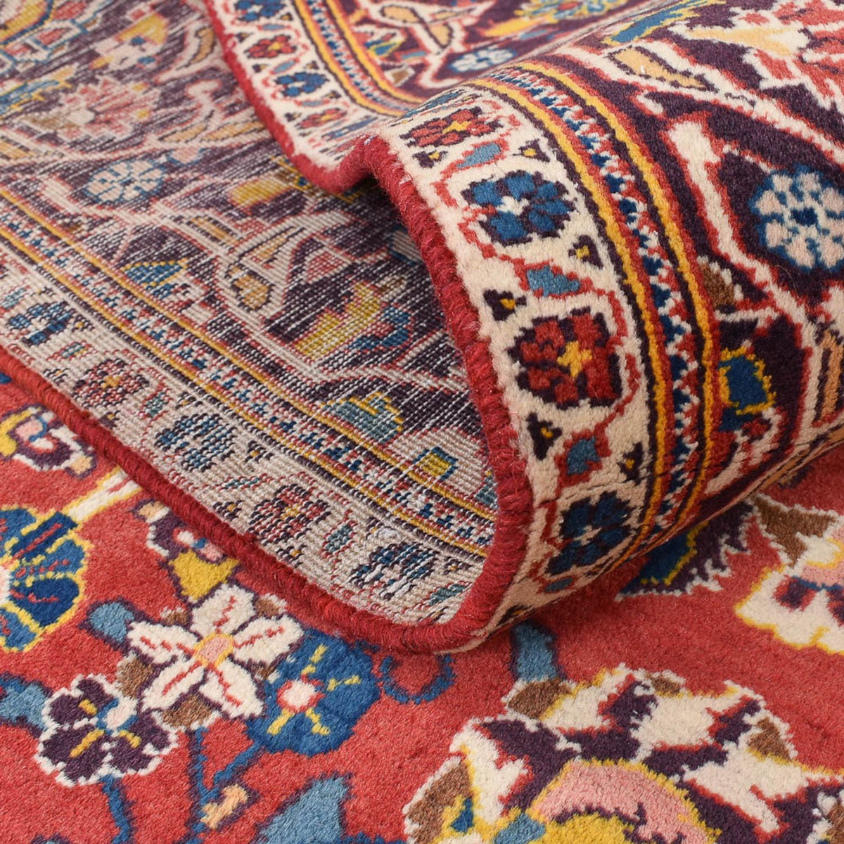 Dywan perski - Keshan - 220 x 136 cm - jasna czerwień