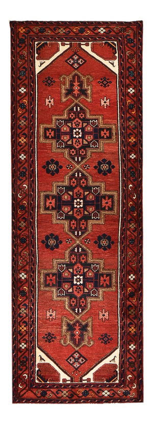 Biegacz Dywan perski - Bijar - 298 x 102 cm - czerwony