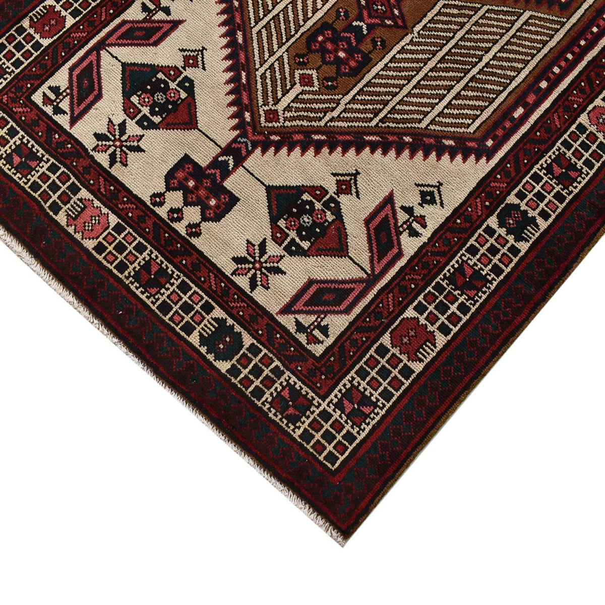 Biegacz Perski dywan - Nomadyczny - 336 x 100 cm - czerwony