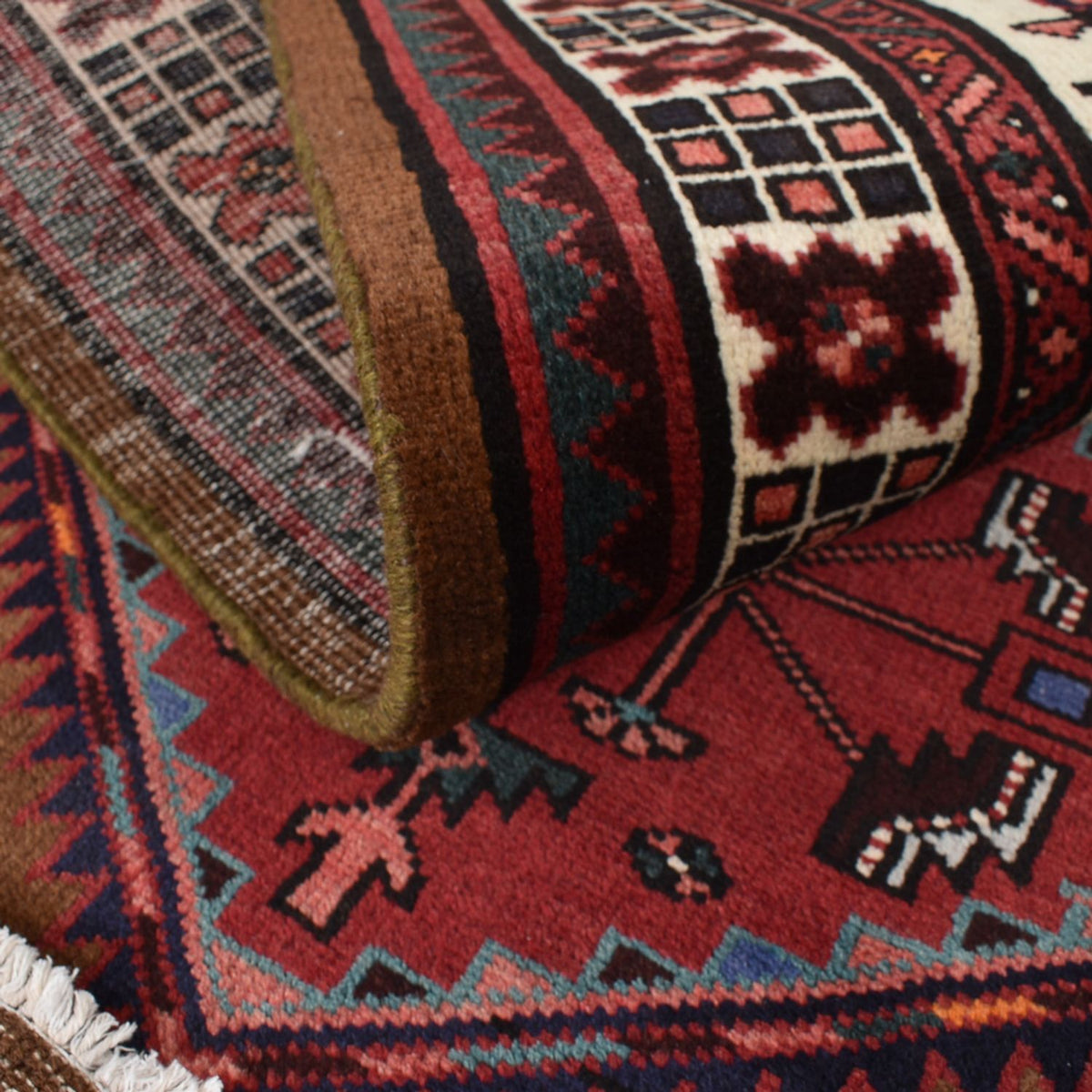 Biegacz Perski dywan - Nomadyczny - 222 x 100 cm - czerwony