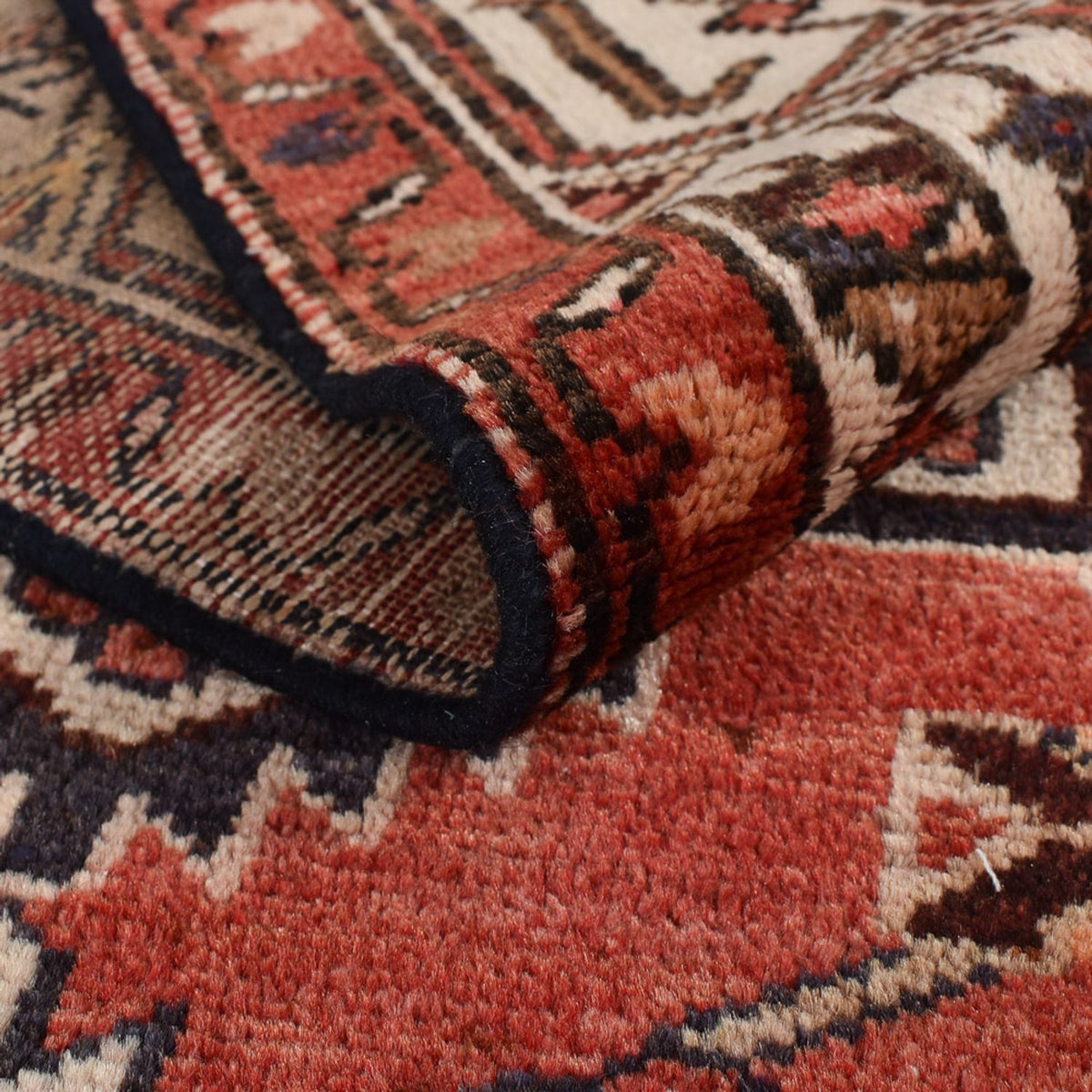 Biegacz Dywan perski - Bijar - 406 x 100 cm - terakota