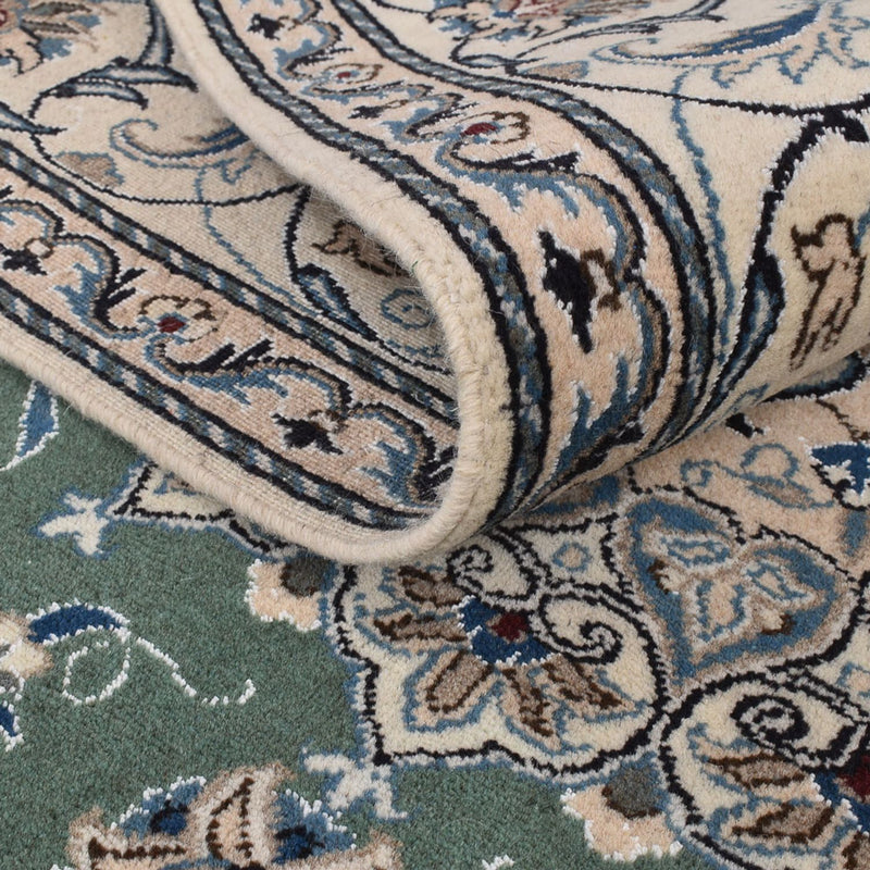 Dywan perski - Nain - 300 x 197 cm - zieleń miętowa